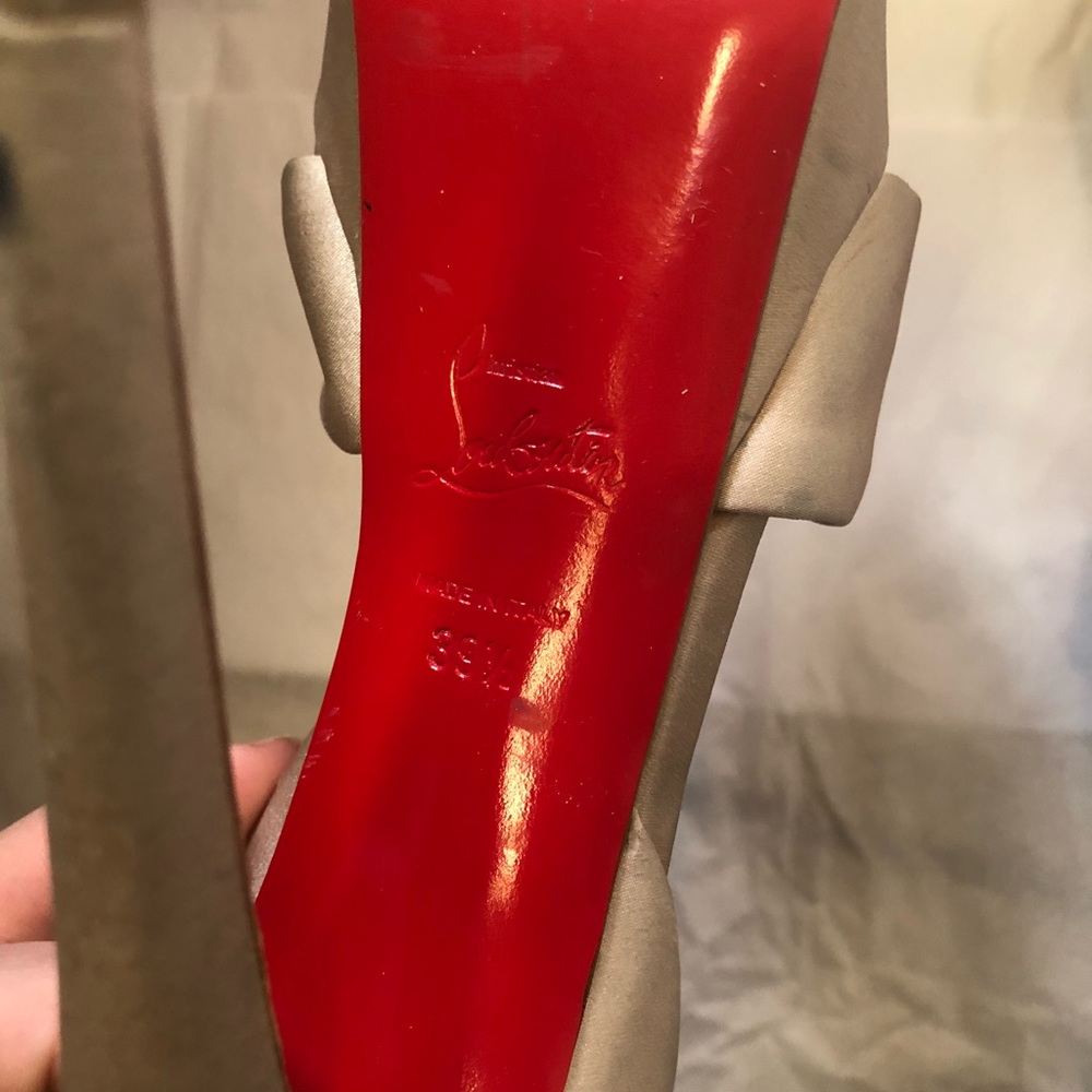 💯 Christian Louboutin Volpi 150 Satin Pearl - Picture 5 of 8